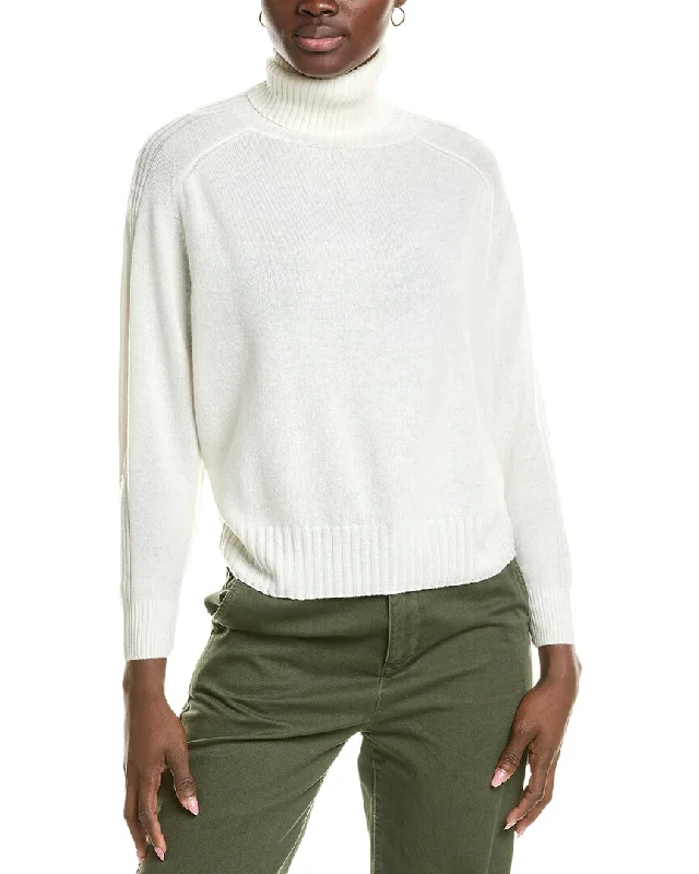 Women's Vintage Clothes Brodie Cashmere Wool & Cashmere-Blend Overarm Rib Roll Neck Jumper