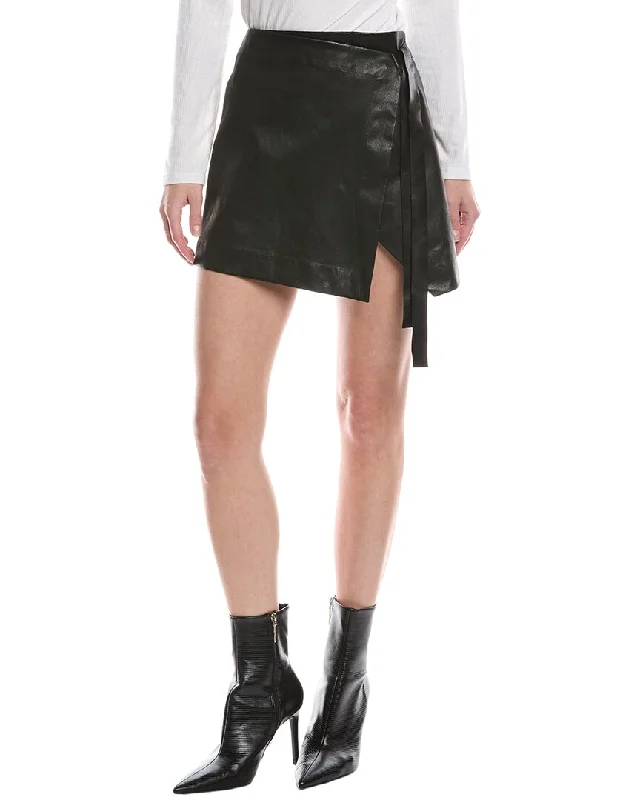 Chic Women's Attire rag & bone James Leather Wrap Skirt