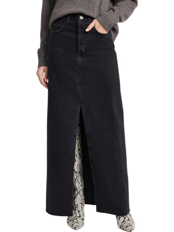 Elegant Clothing For Women Sadie High Rise Skirt In Asphalt