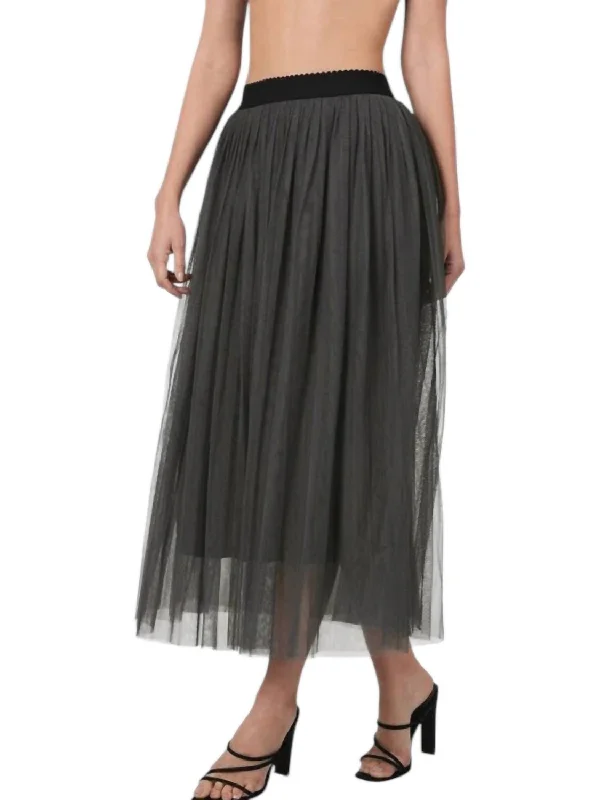 Affordable Women's Clothing Stormy Night Skirt In Black