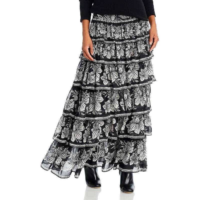 Women's Everyday Attire Womens Aymmetrical Tiered Asymmetrical Skirt