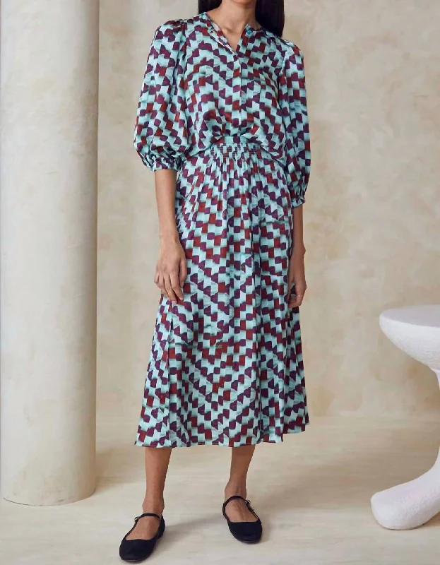 Women's Clothes And Apparel Sets Tucker Skirt In Subway Tile