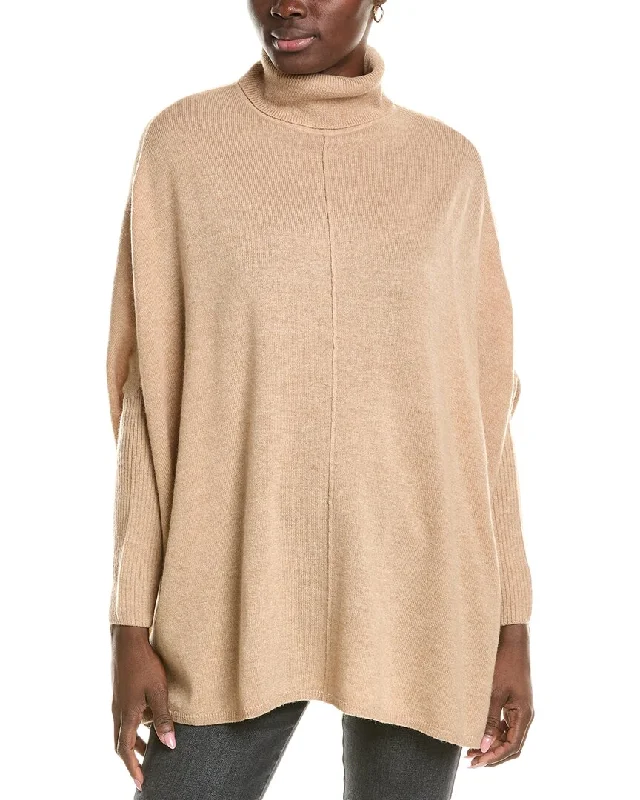 Stylish Women's Outerwear Apparel Brodie Cashmere Roll Wool & Cashmere-Blend Poncho