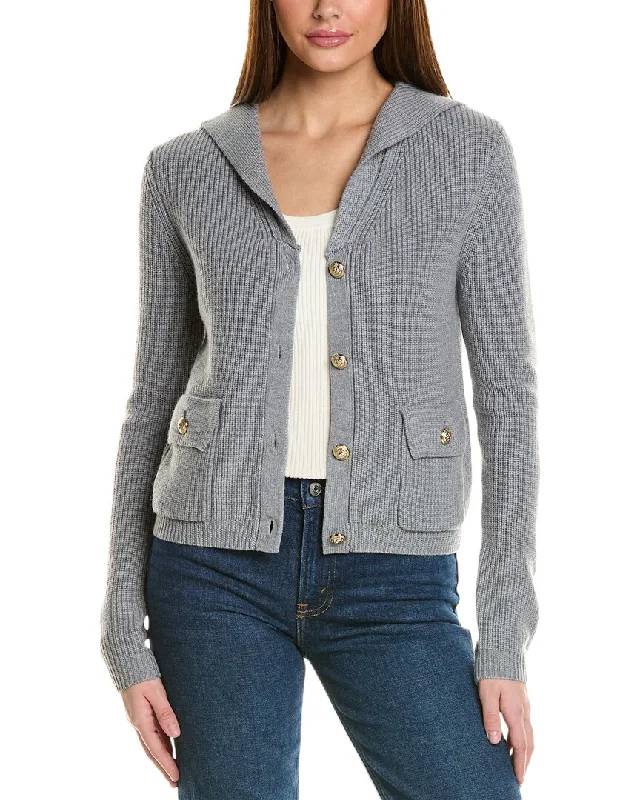 Elegant Women's Attire Bruno Magli Sailor Collar Wool Jacket