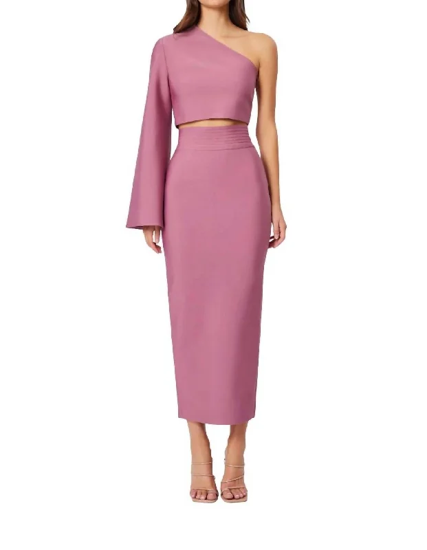 Casual Chic Clothing For Women Vera Midi Set In Dusty Rose