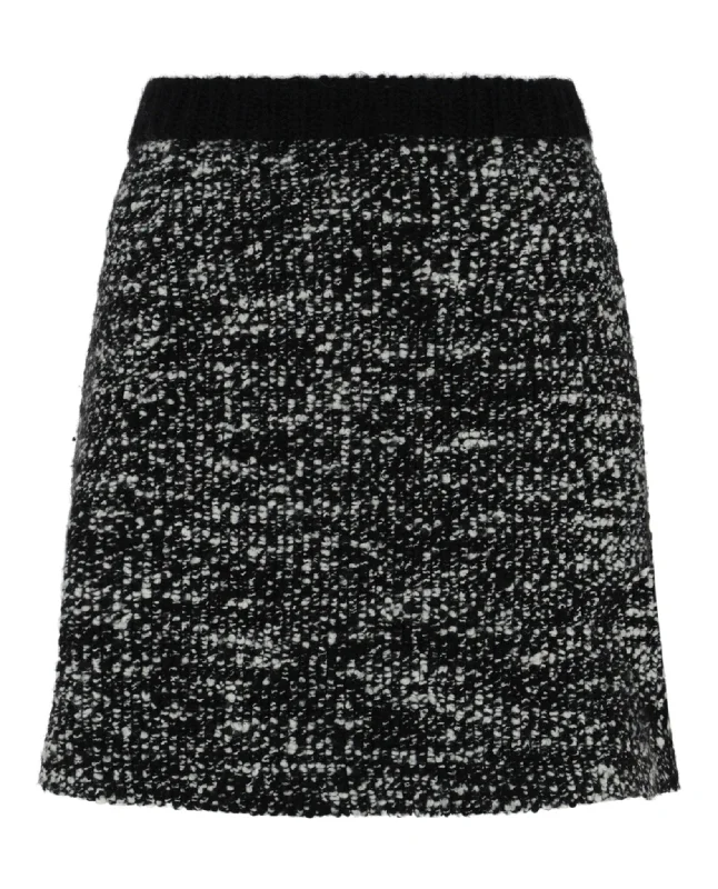 Women's Clothing Sets Patterned Wool Mini Skirt