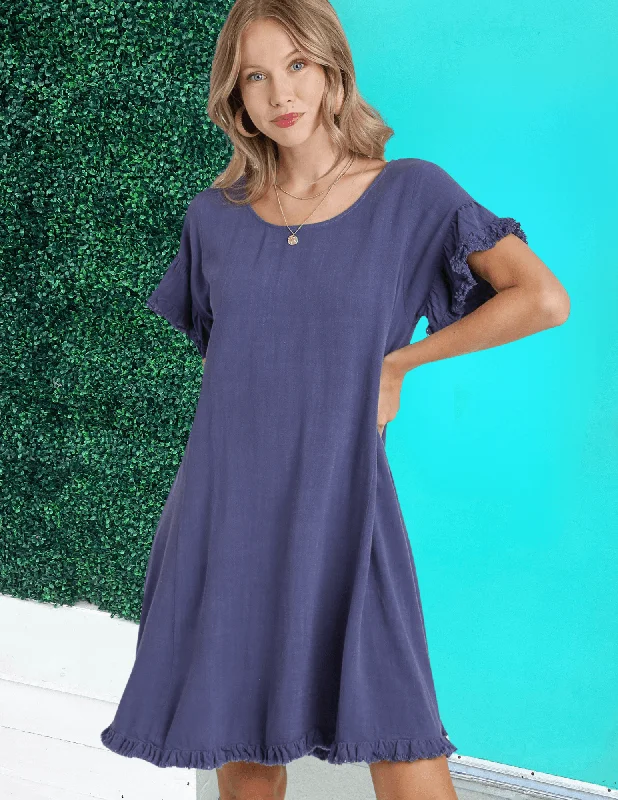 Women's Weekend Outfit Linen Swing Dress