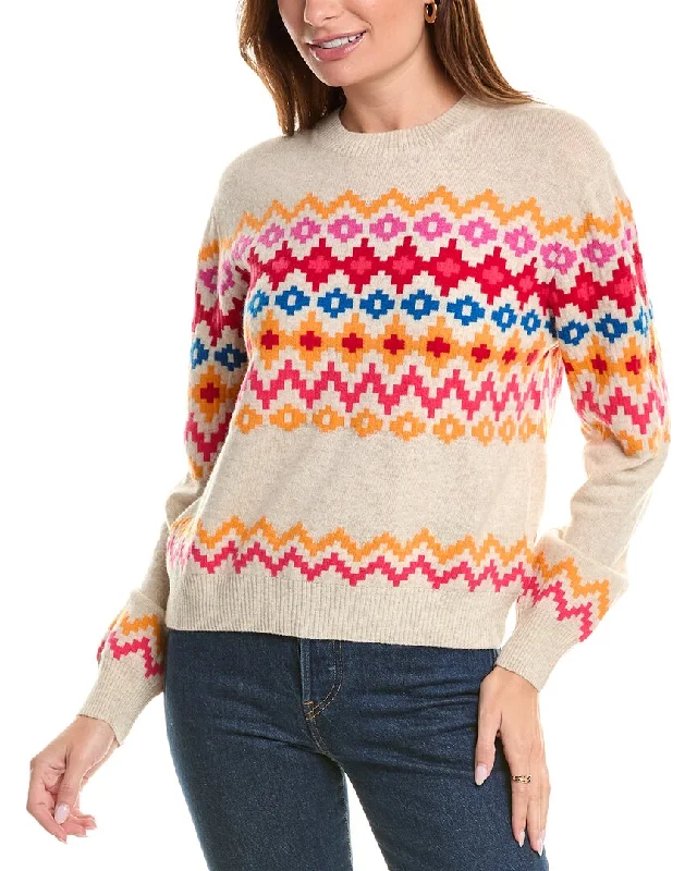 Women's Travel Garments Brodie Cashmere Wool & Cashmere-Blend Color Pop Fairisle Jumper