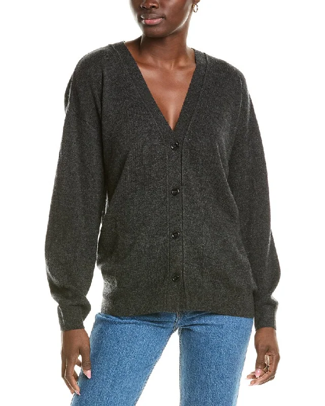 Women's Sporty Chic Clothes Brodie Cashmere Wool & Cashmere-Blend Roll Edge Luxe Cardigan