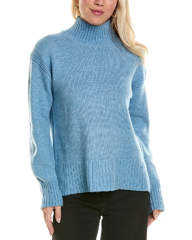 Women's Travel Attire Joseph A. Ribbed Turtleneck Sweater