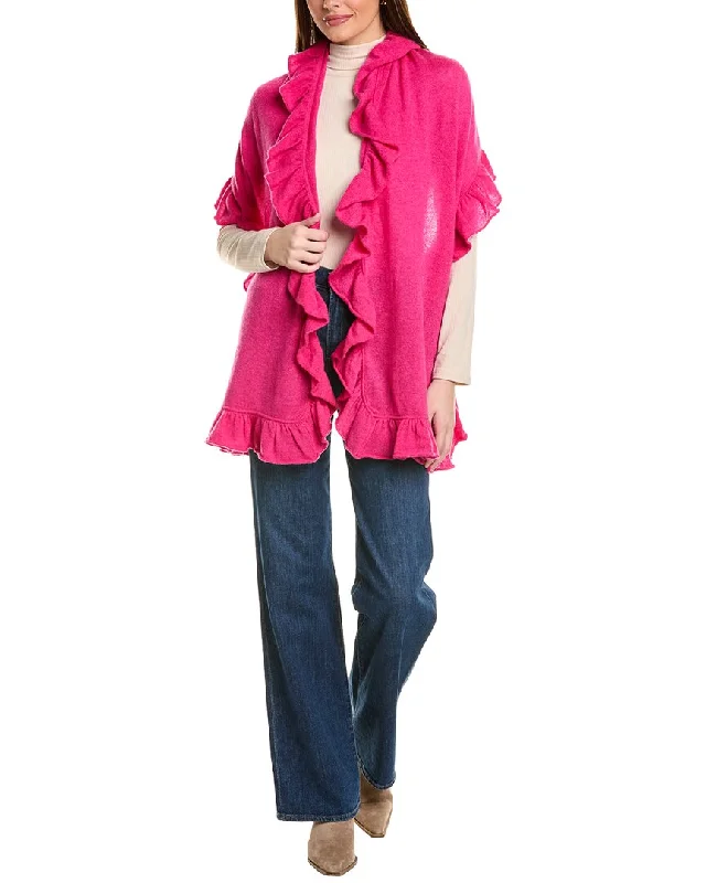 Women's High-Fashion Outfit Forte Cashmere Ruffle Cashmere Wrap