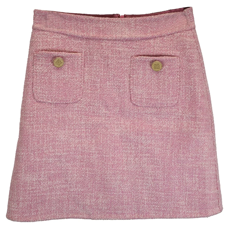 Women's Holiday Attire Sandro Paris Mini Gaella A-Line Skirt in Pink Tweed