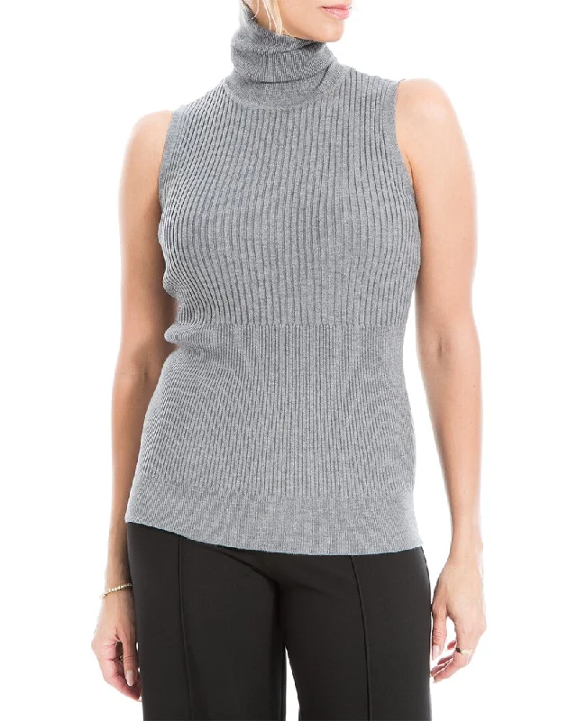 Women's Weekend Outfit Max Studio Sleeveless Ribbed Sweater