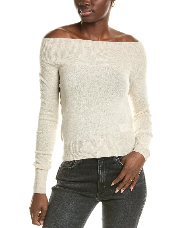 Women's Holiday Clothing Brodie Cashmere Wool & Cashmere-Blend Off The Shoulder Jumper