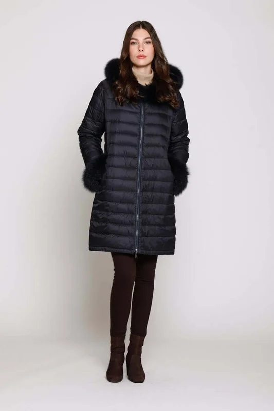 Premium Fashion At Promotional Prices – Limited Time Only #1263HD  Genuine down reverses to layered rabbit   Winter Sale $350