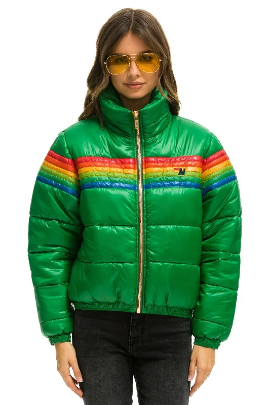 Women's Activewear Garments 6 STRIPE LUXE APRES PUFFER JACKET - GLOSSY AMAZON