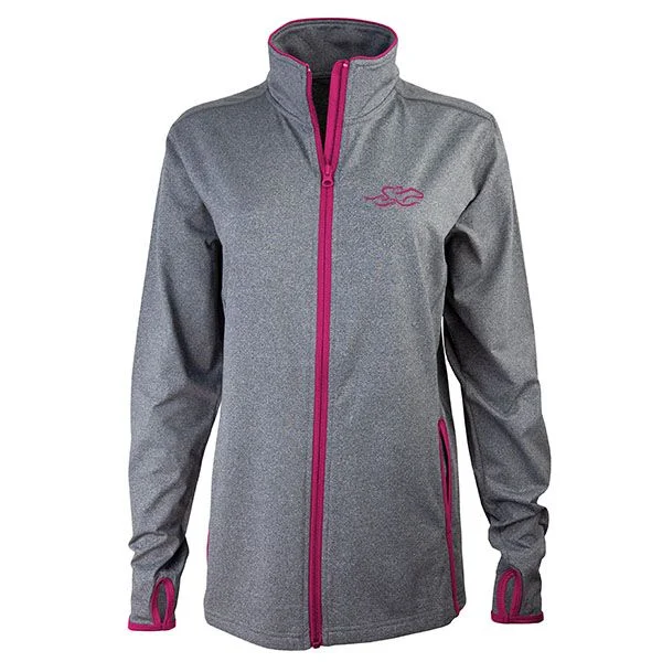 Your Favorite Fashion Pieces Now At Lower Prices Flatter and Trim Full Zip Jacket - Gray with Berry