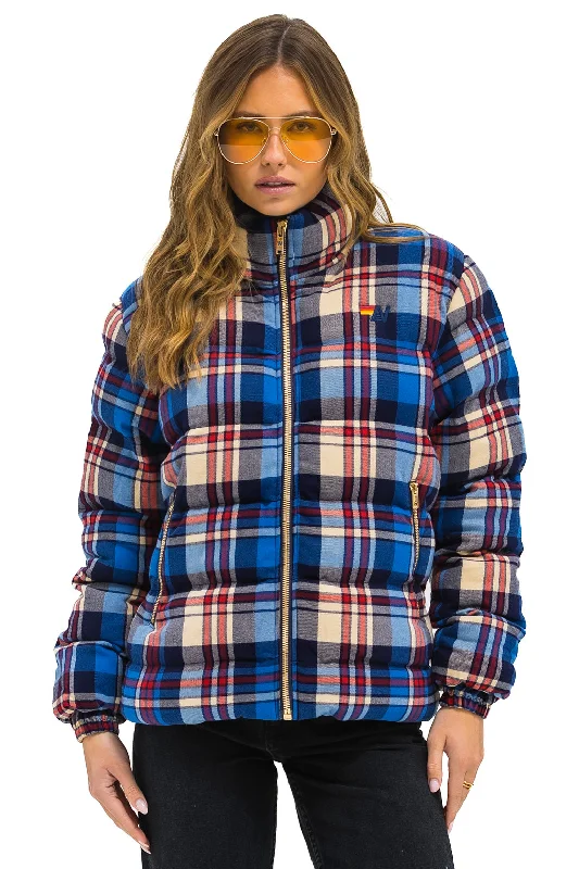 Stylish Outerwear Clothes For Women UNISEX PLAID TRAVELER JACKET - PATRIOT PLAID