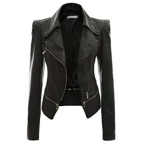 Women's Casual Garments Gothic Punk PU Leather Jacket