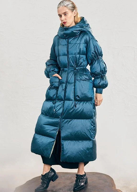 Women's Evening Outfit Casual Blue zippered Pockets Winter Duck Down Down Jacket