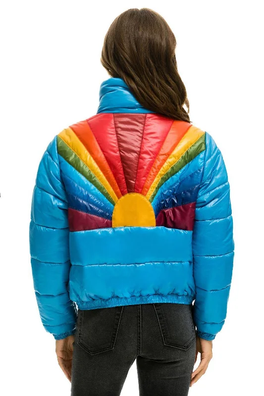 High-End Fashion, Low-End Prices – Sale Happening Now SUNBURST APRES PUFFER JACKET - GLOSSY OCEAN