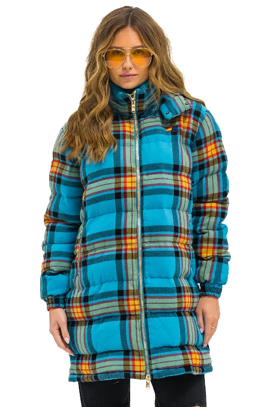 Women's Everyday Clothes PLAID UNISEX LONG TREKKER JACKET - JACKSON PLAID