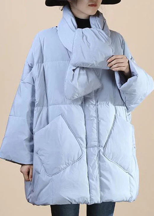 Women's Urban Clothing Women Baby blue fashion Thick Pockets Winter Duck Down Winter Coats