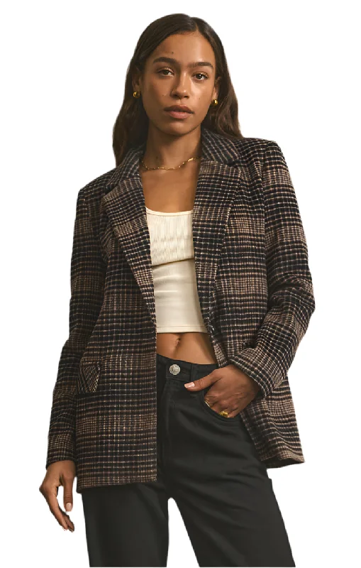 Women's Clothes For Special Occasions Kingston Relaxed Plaid Blazer Coat