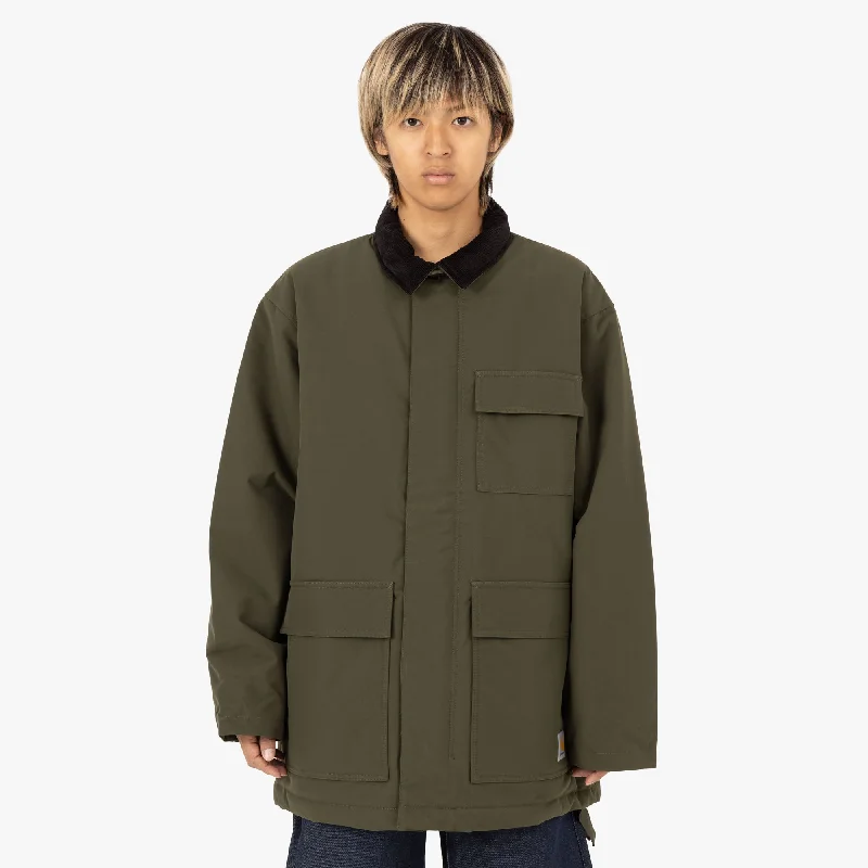 Women's Sports Apparel Carhartt WIP Clarton Coat Office Green / Black