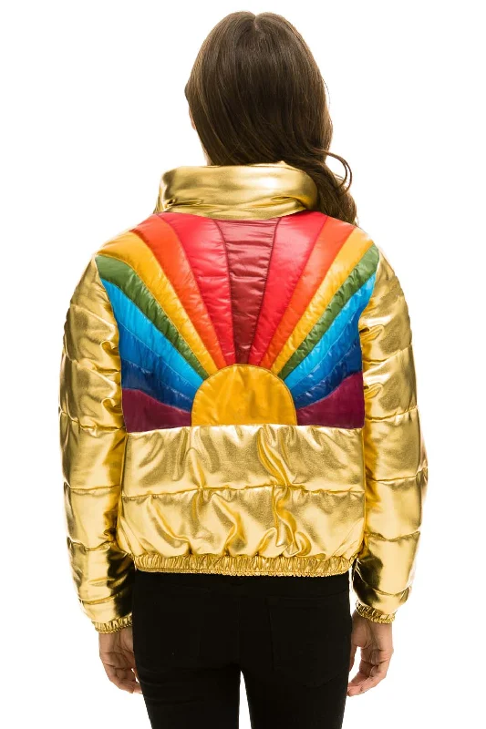 Luxury Women's Clothing SUNBURST APRES PUFFER JACKET - GLOSSY GOLD