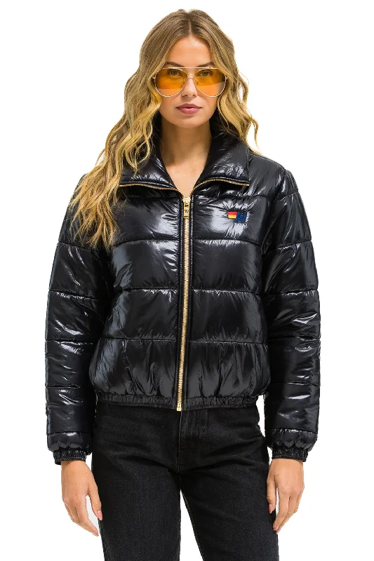 Women's Tailored Outfit BOLT LUXE APRES PUFFER JACKET - GLOSSY BLACK