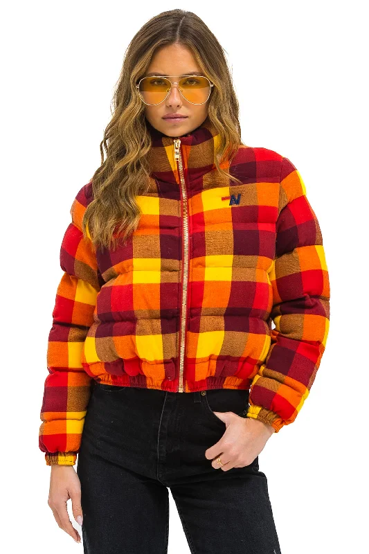 Timeless Women's Outfit APRES PLAID PUFFER JACKET - SURFY PLAID