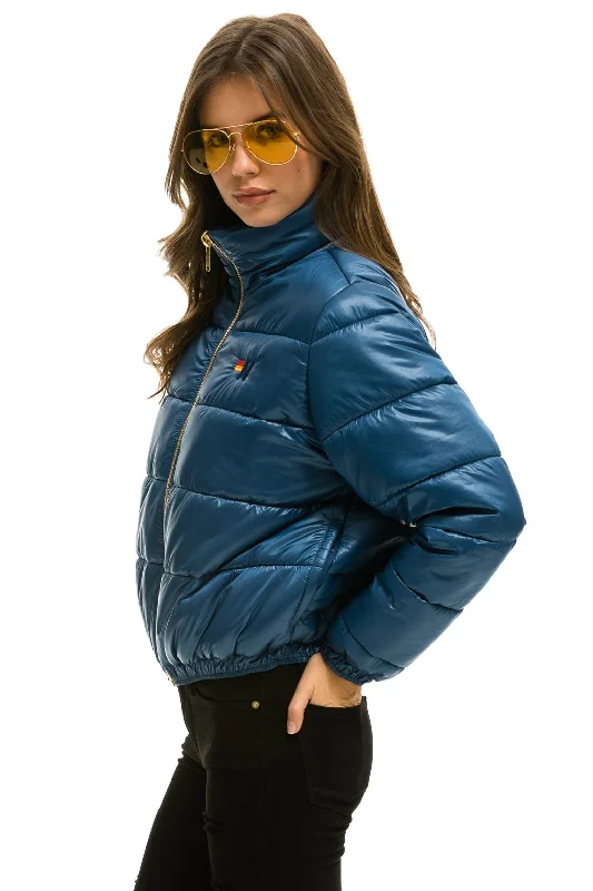 Stylish And Comfortable Clothing For Women BOLT LUXE APRES PUFFER JACKET - GLOSSY DEEP BLUE