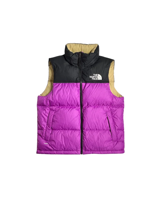 Women's Transitional Outfit 1996 Retro Nuptse Vest Jacket - Purple / Cactus Flower