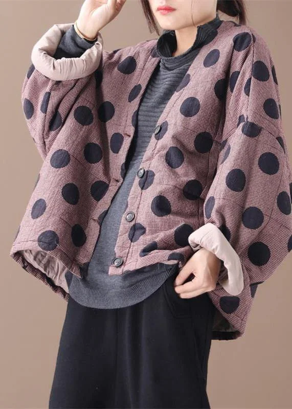 Women's Active Clothing Luxury casual jackets red plaid dotted v neck Button Down women coats