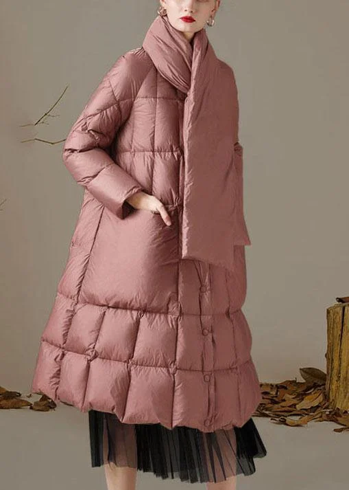 Premium Fashion At Promotional Prices – Limited Time Only Women Pink Stand Collar Pockets Casual Winter Duck Down down