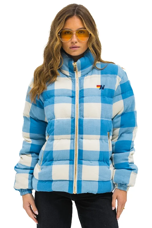 Women's Casual Apparel UNISEX PLAID TRAVELER JACKET - SKY PLAID