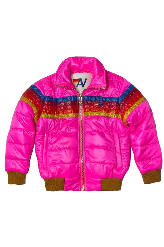 Casual Outfit For Women 5 STRIPE KIDS TRAVELER JACKET - NEON PINK GLOSSY