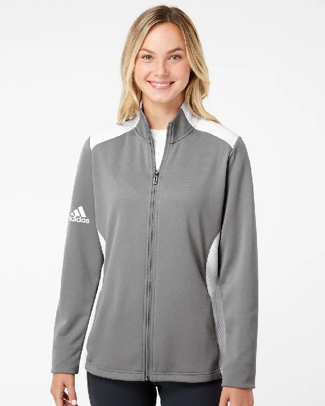 Women's Seasonal Apparel Adidas Women's Textured Mixed Media Full-Zip Jacket A529