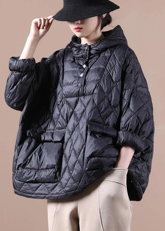 Everyday Fashion Deals – Chic Looks For Less 2024 Loose Fitting Winter Puffer Jacket Hooded Black Down Coat