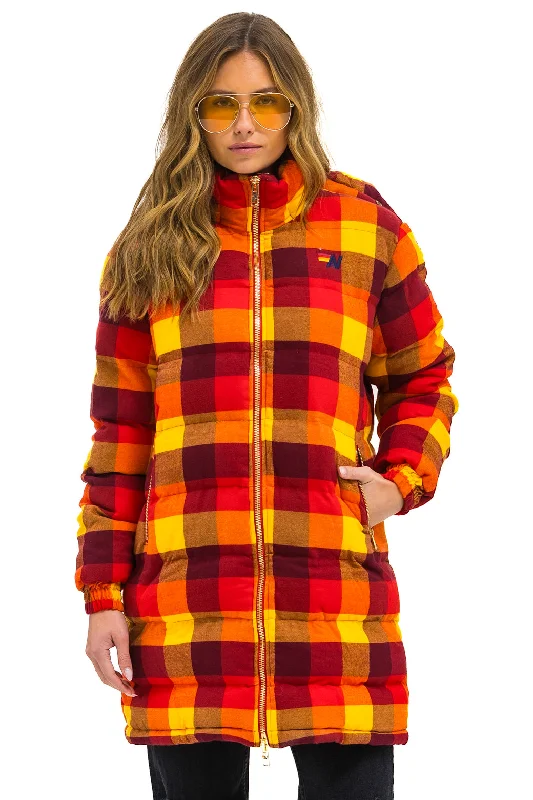 Women's Occasion Wear Clothing PLAID UNISEX LONG TREKKER JACKET - SURFY PLAID