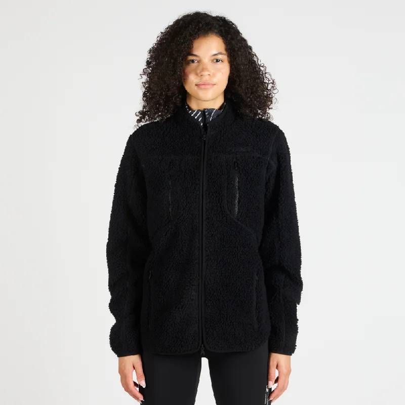 Vintage-Inspired Women's Apparel Iceland Fleece Jacket, Unisex - Black