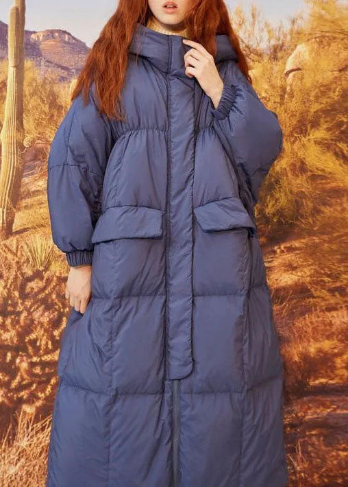 Best-Selling Outfits Now At Exclusive Promotional Prices Casual Navy Hooded Pockets Duck Down Winter down coat