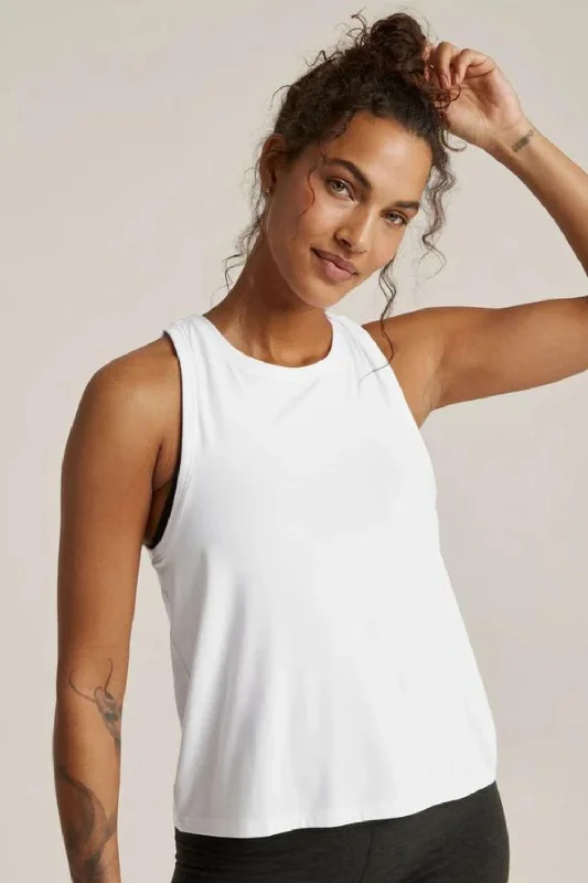 Women's Clothes For Work Beyond Yoga Featherweight Rebalance Tank - Cloud White