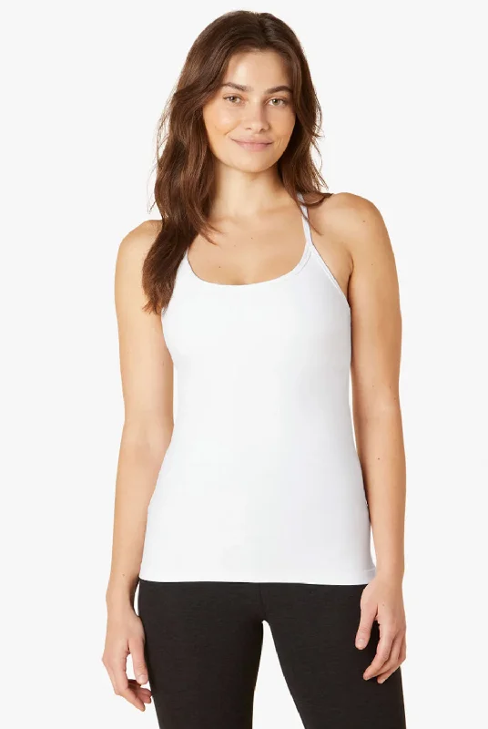 Charming Women's Holiday Apparel Beyond Yoga Slim Racerback Cami - White