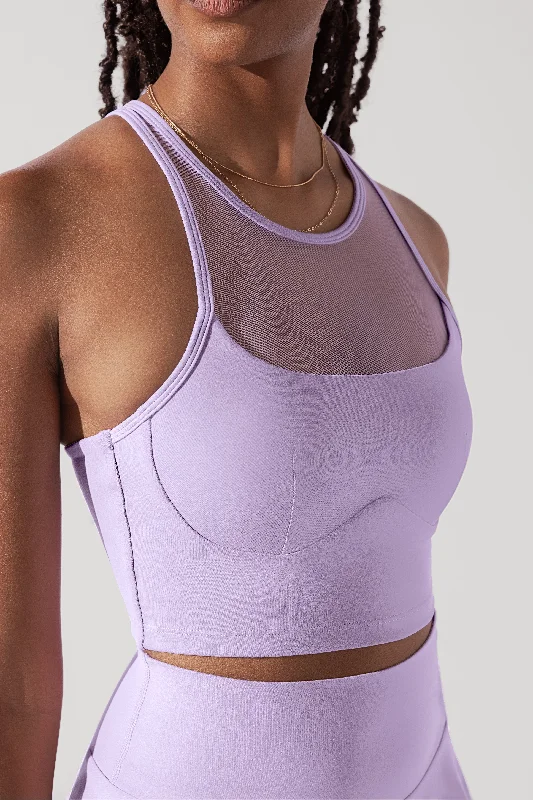 Fashion-Forward Women's Clothing Celeste Mesh Crop Bralette - Digital Lavender