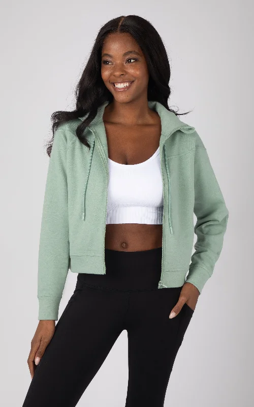 Affordable Women's Clothing Cloud Plush Ivy Cropped Hoodie