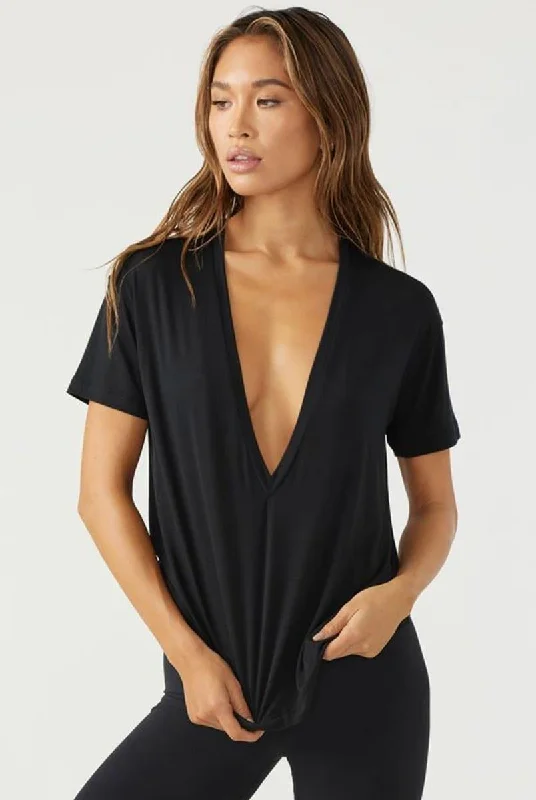 Chic Clothes For Women Joah Brown Plunge V Neck - Black