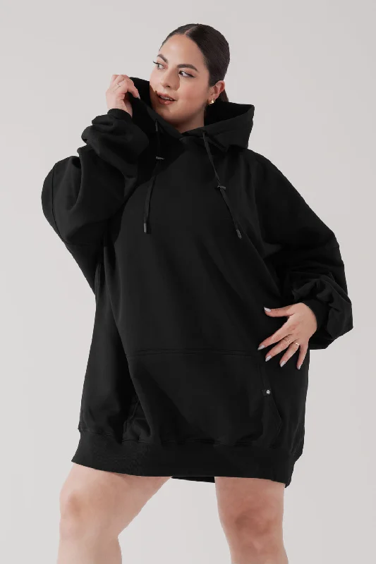 Women's Vacation Garments Long Cloud Hoodie - Black