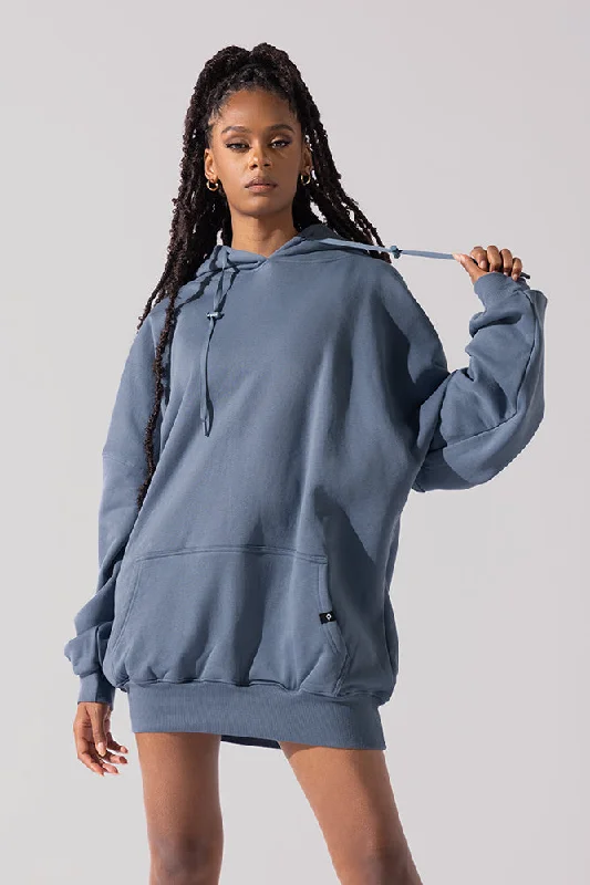 Women's Everyday Garments Long Cloud Hoodie - Blue Steel